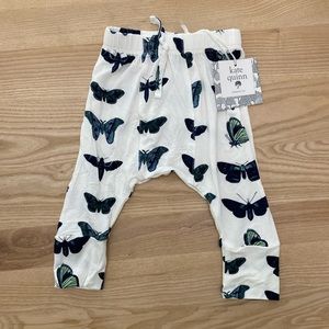 NWT KQ bamboo blue moths panda pants